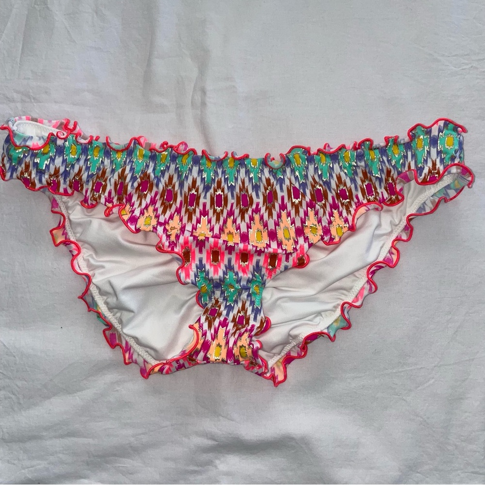 Victoria Secret Bikini Swim Bottom Size Large The Ruffle Cheeky Beach Vacation